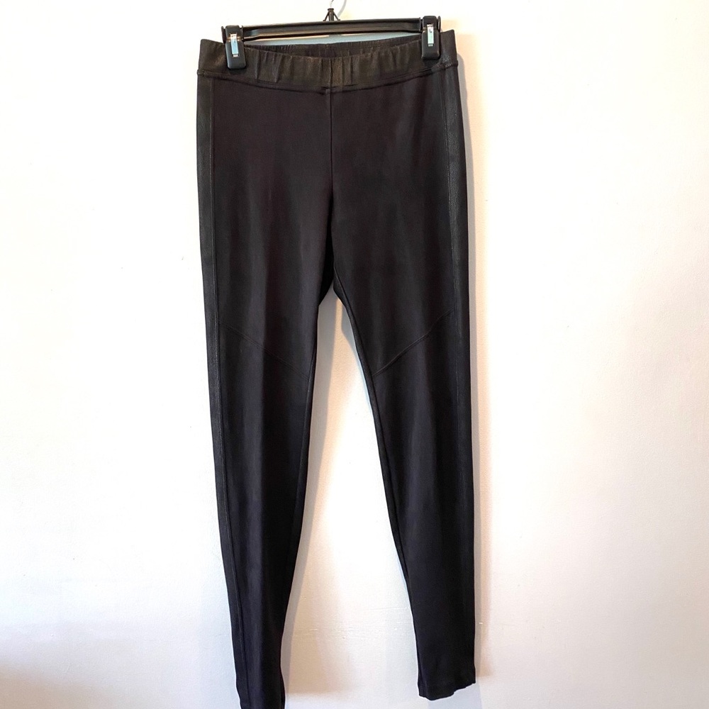 Hale Bob Faux Suede Paneled Leggings - Picture 3 of 6
